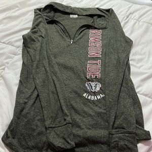 Crimson Tide half zip soft barely worn great thin throw on